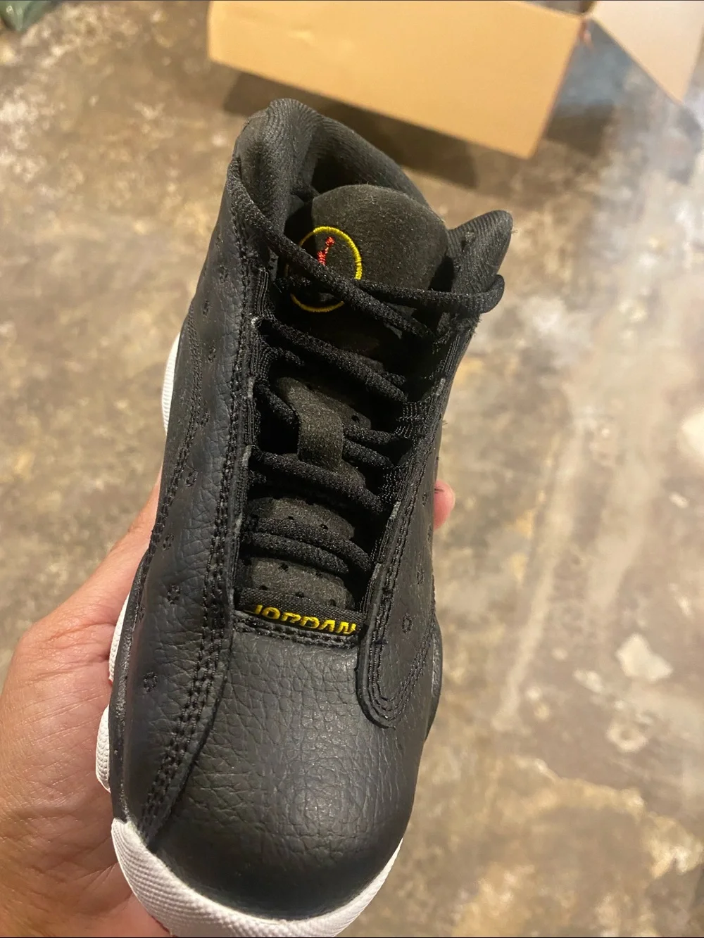 Jordan Kids Black/Red/White Retro 13 Sneakers